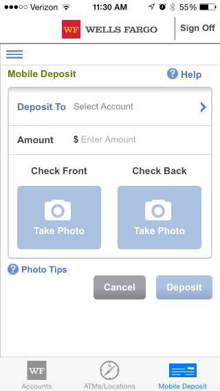 WF Mobile Banking App Blank