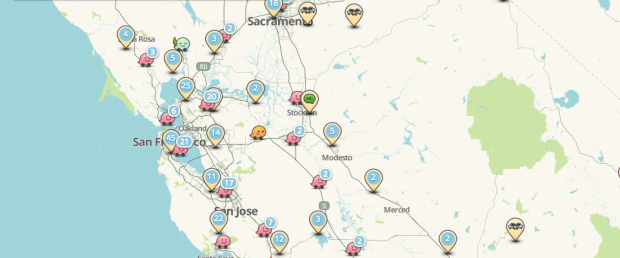 Waze Map of the San Francisco Bay Area