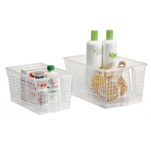 Small and Large Clear Handled Storage Baskets