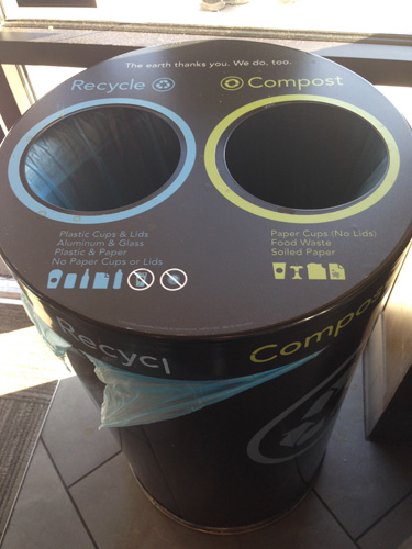 Recycling/Compost bin at Starbucks