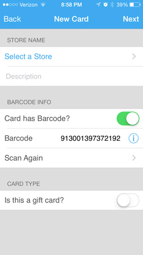 No Barcode Example