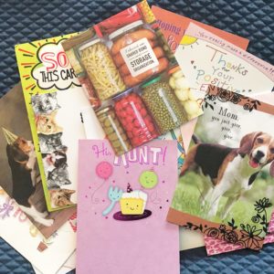 A pile of the greeting cards I've kept over the years that include sweet messages from family and friends.