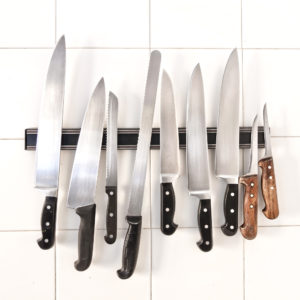 Photo of a magnetic knife strip - for organization