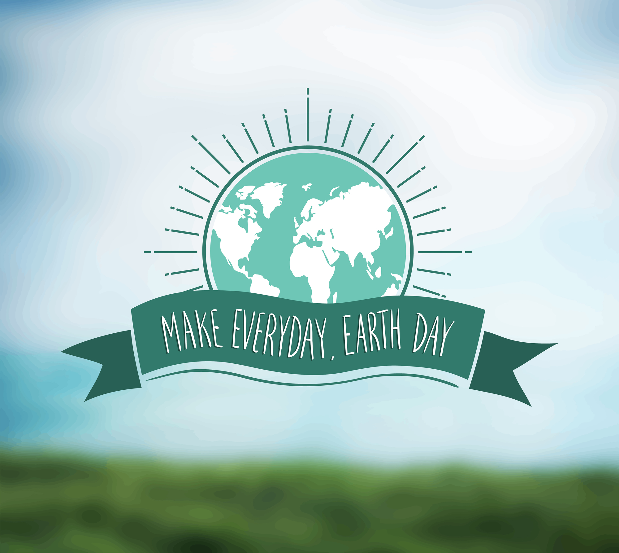 Digitally generated Earth day vector from Deposit Photos