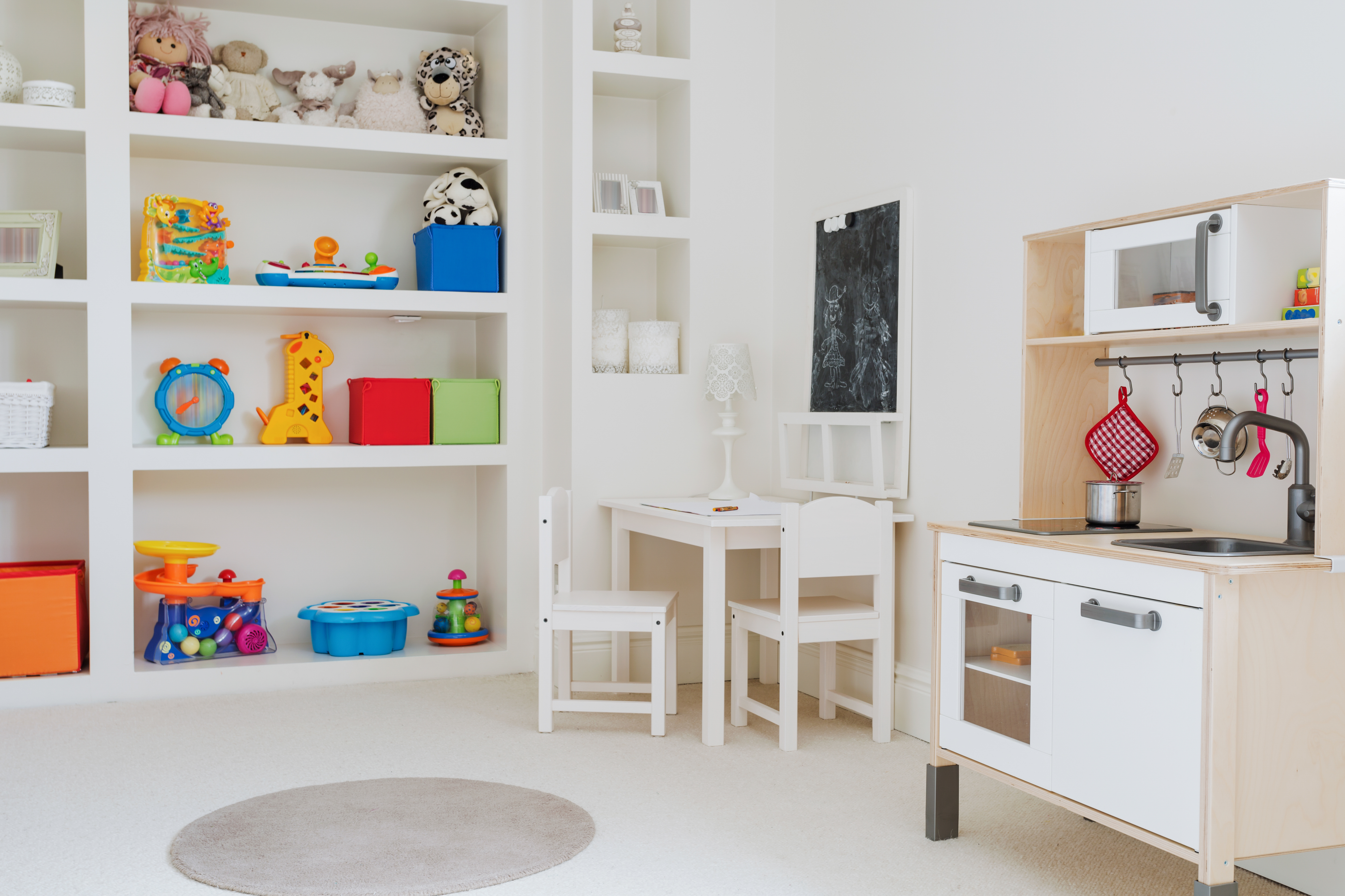 Kids organized playroom courtesy of Deposit Photos