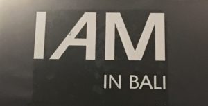 Sign at the Denpasar Airport: I am in Bali