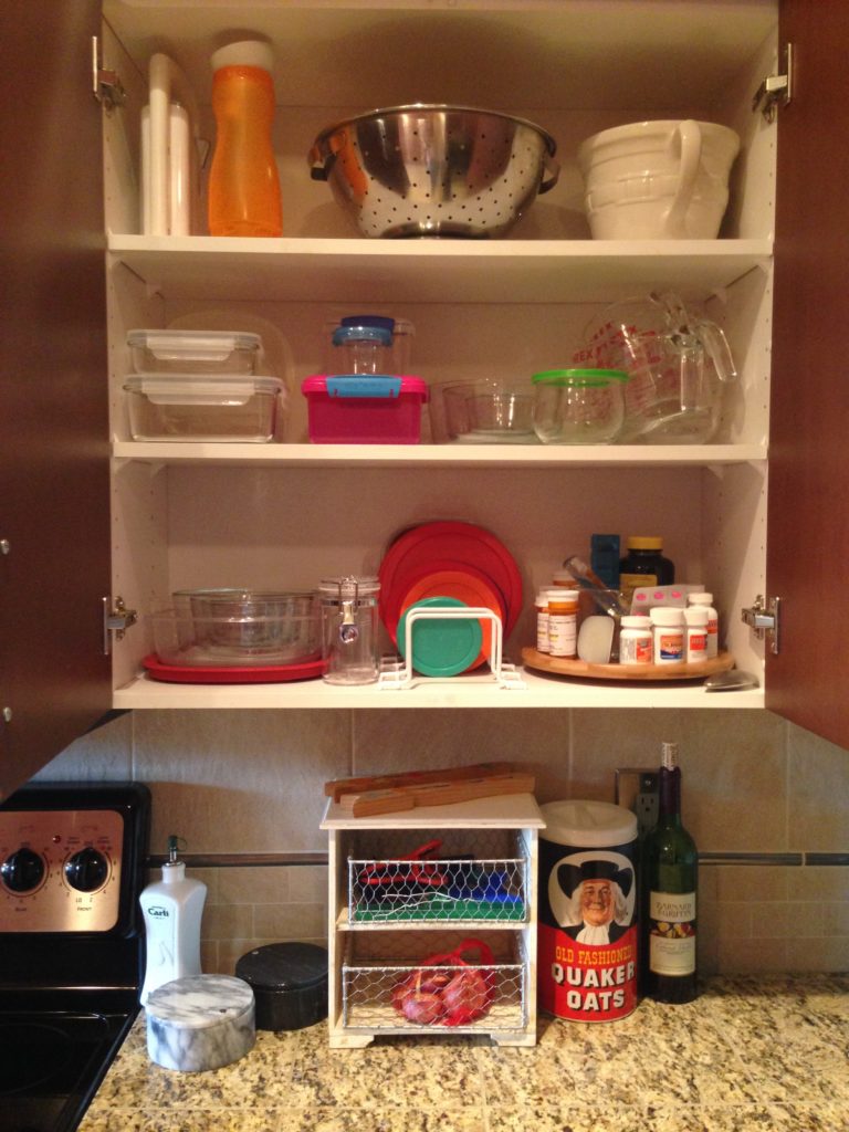 Store food storage lids in pot lid organizers.