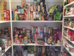 Another view of the before pantry organization, view two